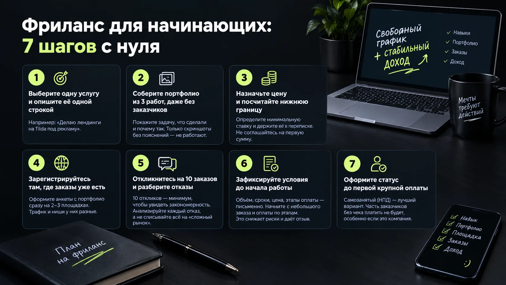 Как заняться фрилансом с нуля: пошаговый план