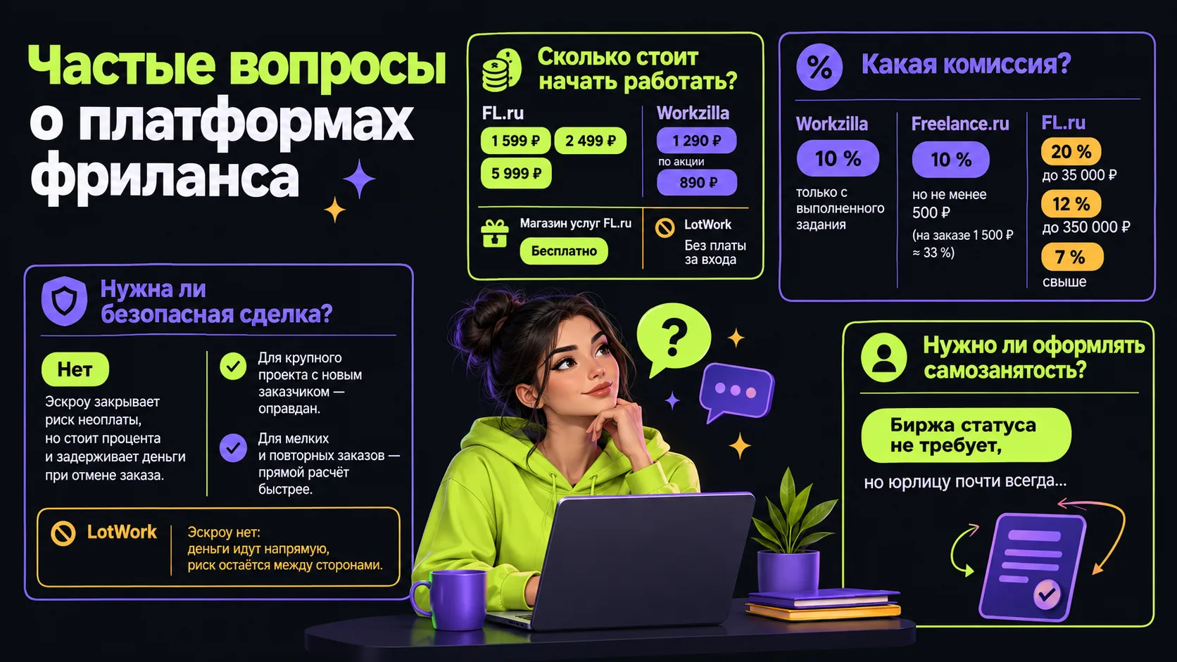 Частые вопросы о платформах фриланса