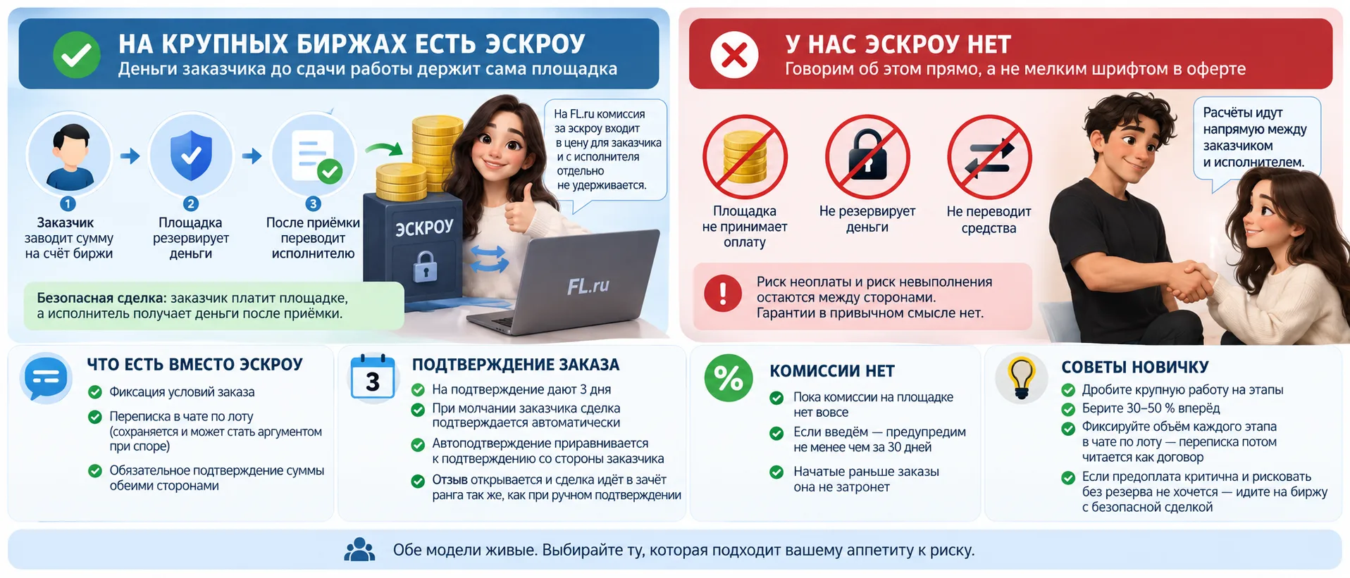Кто держит деньги, пока идёт работа, и что делать, если эскроу нет