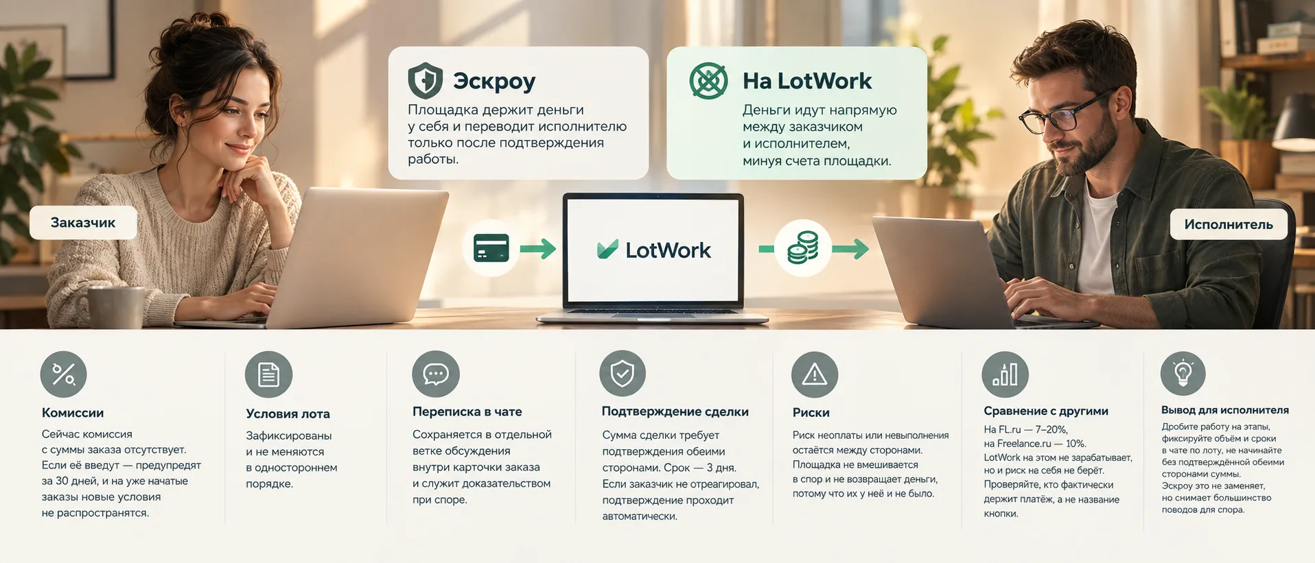 Что происходит с деньгами: почему на LotWork нет эскроу и что вместо него