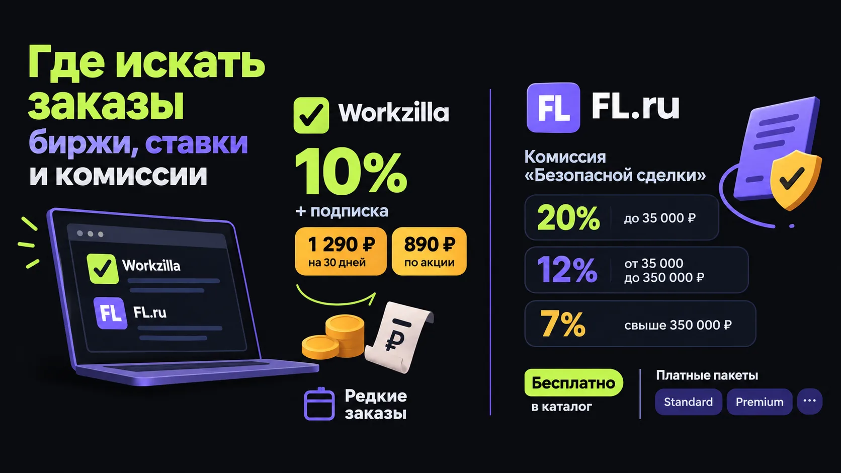 Где искать заказы: биржи, ставки и комиссии