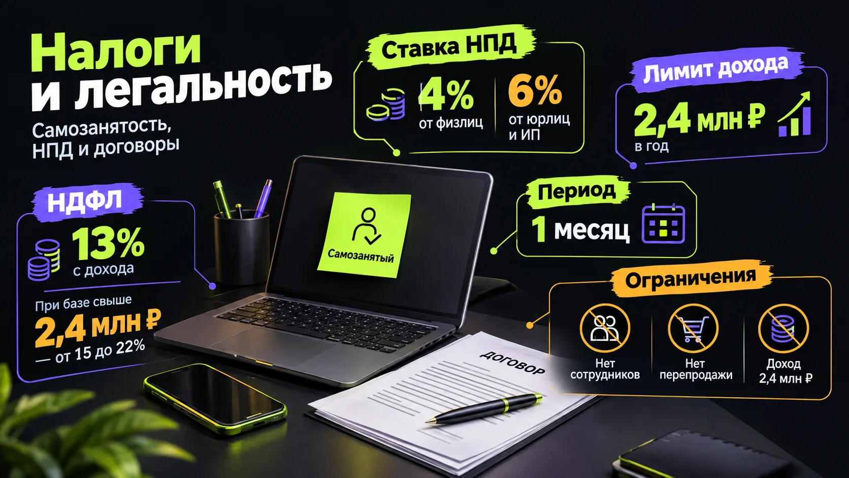 Налоги и легальность: самозанятость, НПД и договоры