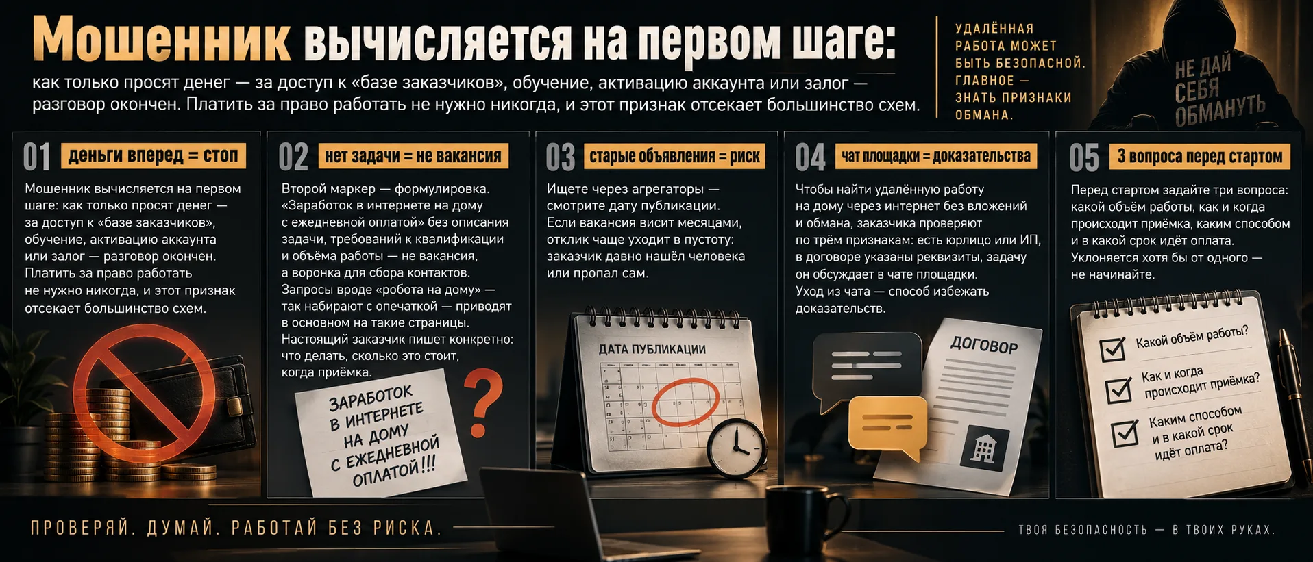 Как отличить настоящий заказ от обмана: признаки схем «без вложений»